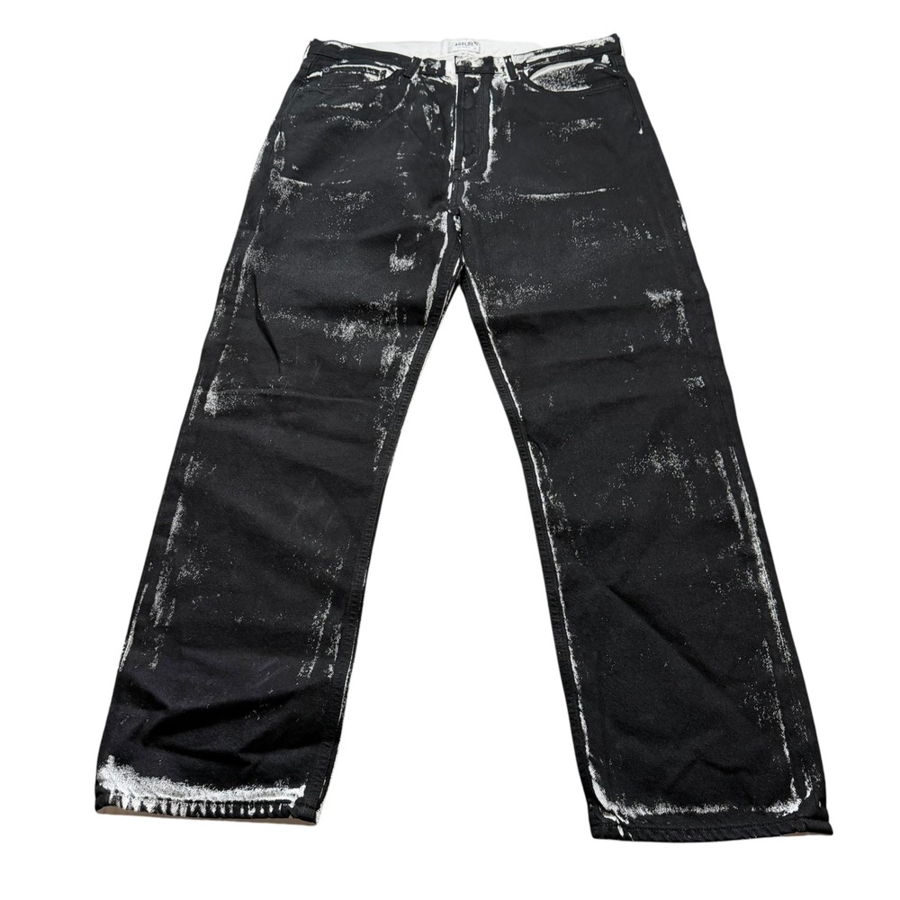 AGOLDE 90's Jeans Black White Painted Wash Straight Leg Men's Size 32